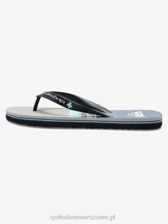 mężczyźni Quiksilver klapki z panelem molokai 4DBV572 szary/czarny/niebieski