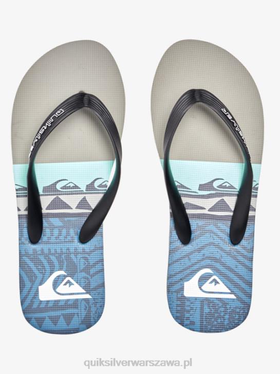 mężczyźni Quiksilver klapki z panelem molokai 4DBV572 szary/czarny/niebieski