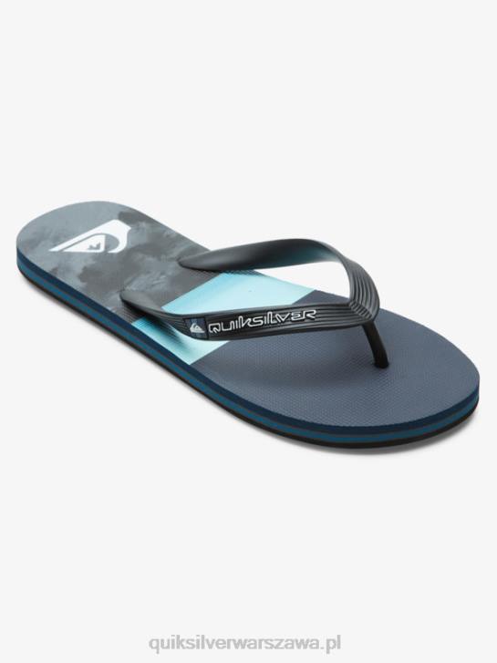 mężczyźni Quiksilver klapki z panelem molokai 4DBV573 niebiesko szary