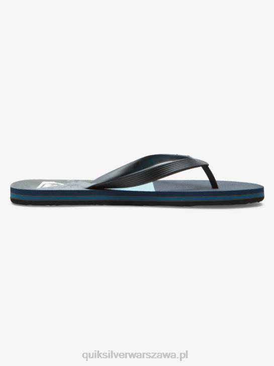 mężczyźni Quiksilver klapki z panelem molokai 4DBV573 niebiesko szary