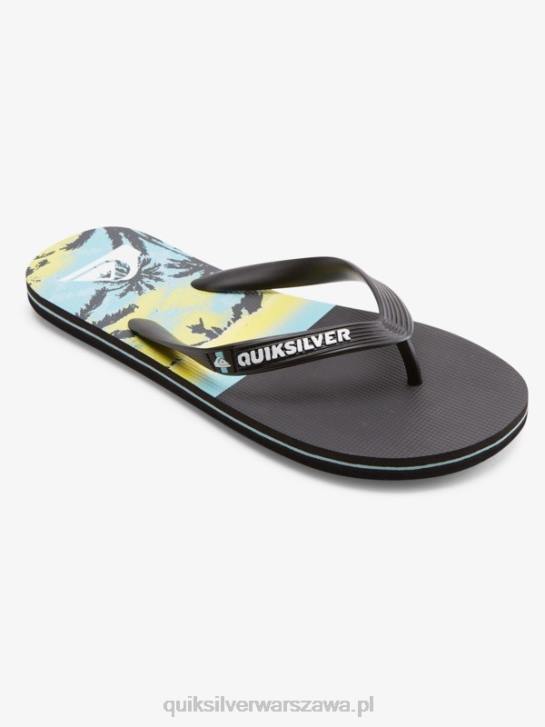 mężczyźni Quiksilver klapki z panelem molokai 4DBV574 czarny