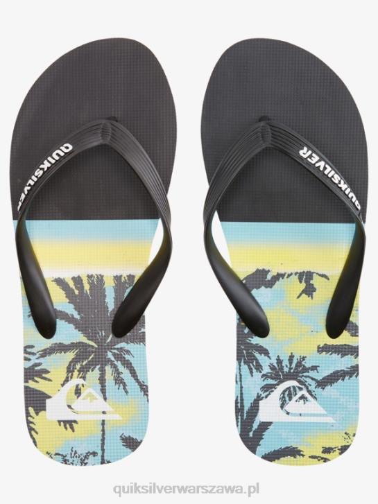 mężczyźni Quiksilver klapki z panelem molokai 4DBV574 czarny