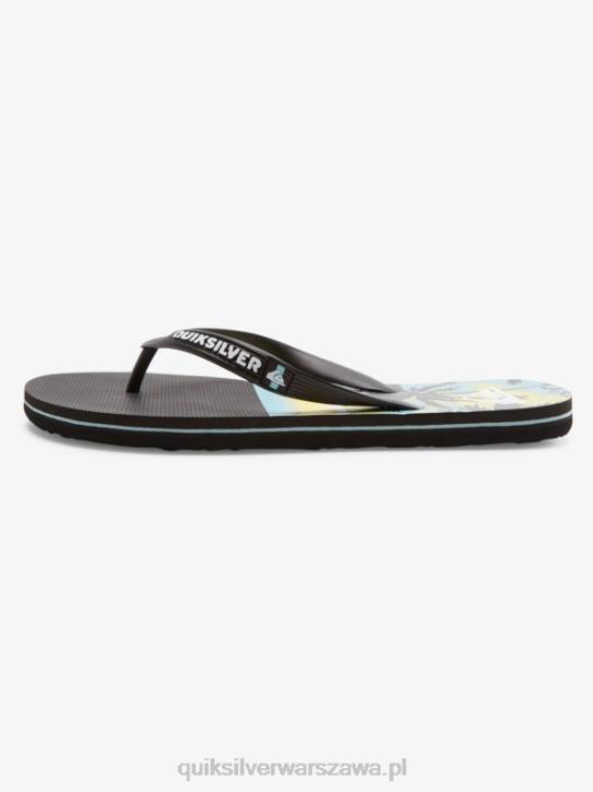 mężczyźni Quiksilver klapki z panelem molokai 4DBV574 czarny