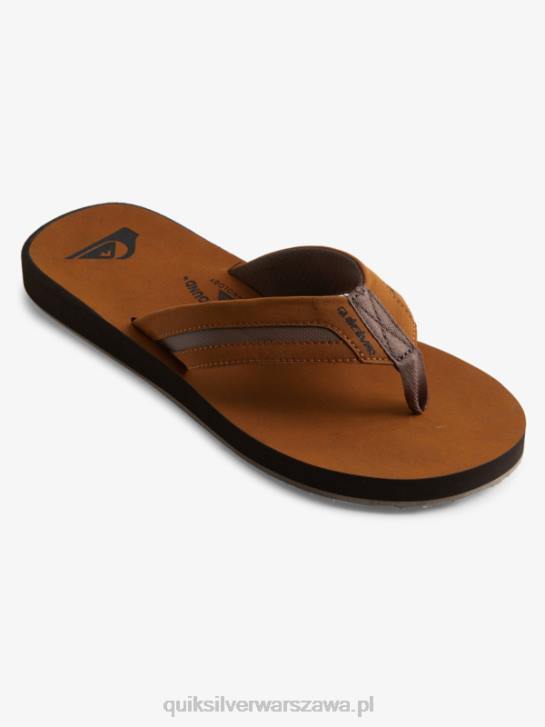 mężczyźni Quiksilver luksusowe sandały carver squish 4DBV1831 brązowy