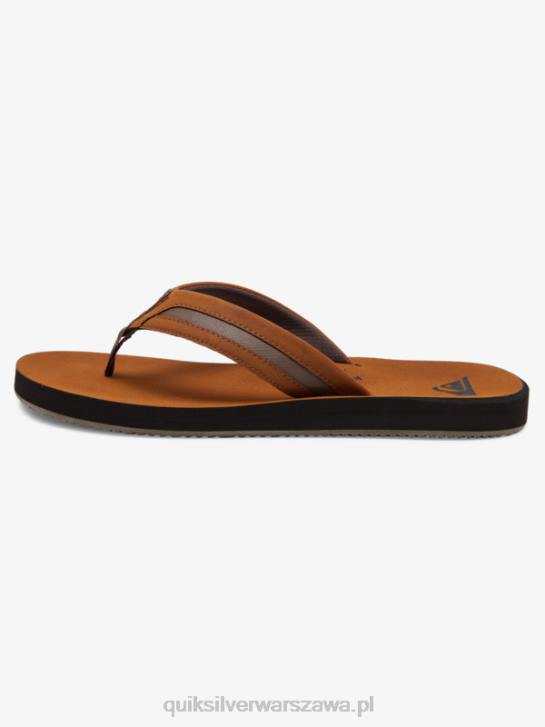 mężczyźni Quiksilver luksusowe sandały carver squish 4DBV1831 brązowy