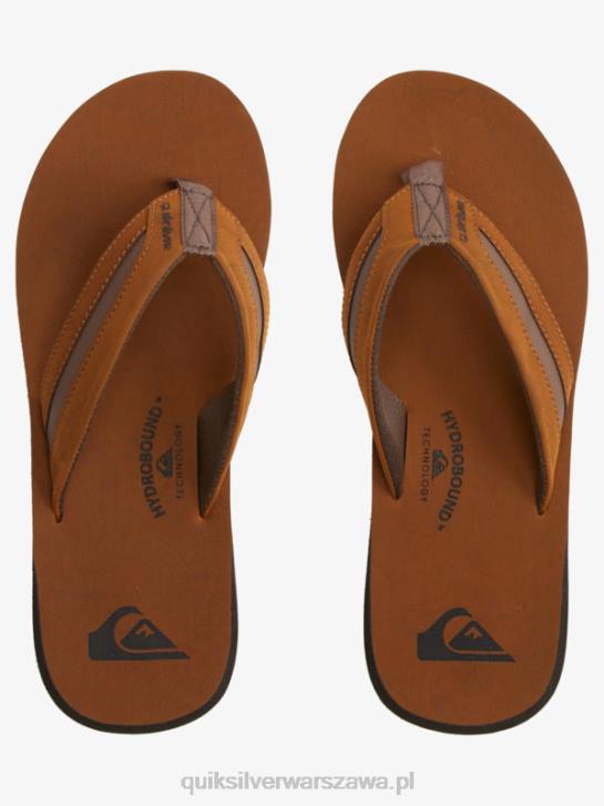 mężczyźni Quiksilver luksusowe sandały carver squish 4DBV1831 brązowy