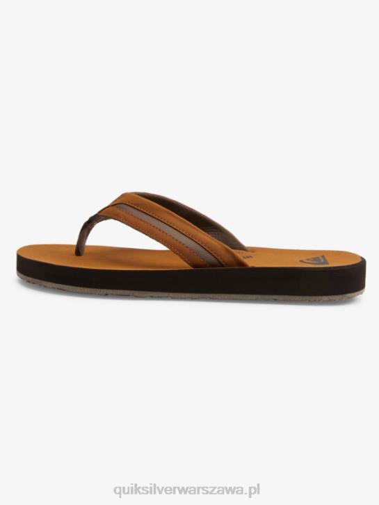 mężczyźni Quiksilver luksusowe sandały carver squish 4DBV1831 brązowy