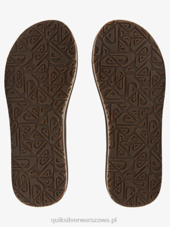 mężczyźni Quiksilver luksusowe sandały carver squish 4DBV1831 brązowy