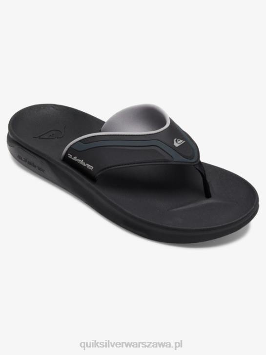 mężczyźni Quiksilver matowe sandały regeneracyjne 4DBV1082 czarny/szary/brązowy