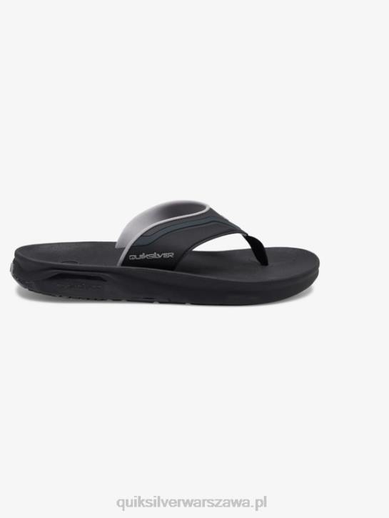 mężczyźni Quiksilver matowe sandały regeneracyjne 4DBV1082 czarny/szary/brązowy