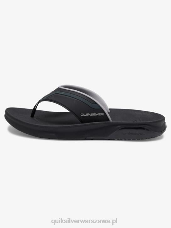 mężczyźni Quiksilver matowe sandały regeneracyjne 4DBV1082 czarny/szary/brązowy
