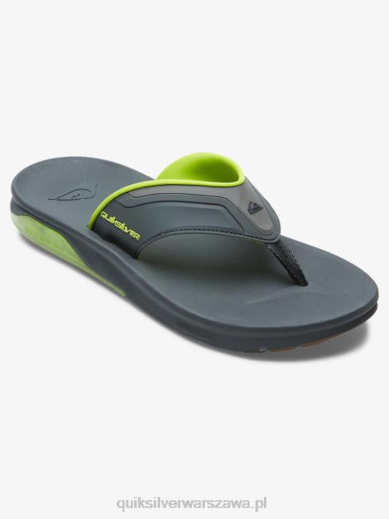 mężczyźni Quiksilver matowe sandały regeneracyjne 4DBV1083 szary/czarny/zielony