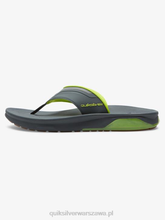 mężczyźni Quiksilver matowe sandały regeneracyjne 4DBV1083 szary/czarny/zielony