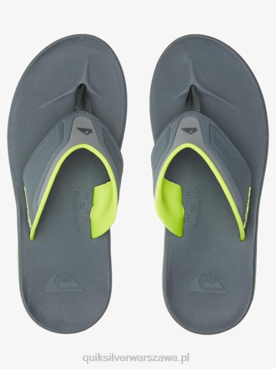 mężczyźni Quiksilver matowe sandały regeneracyjne 4DBV1083 szary/czarny/zielony