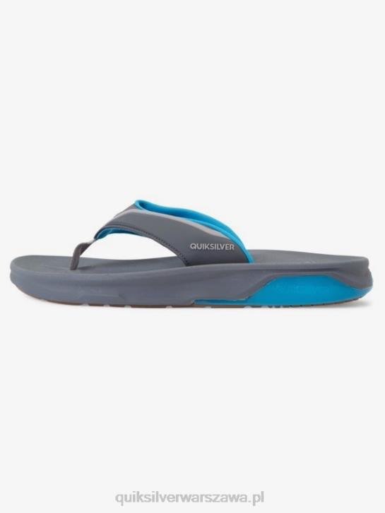 mężczyźni Quiksilver matowe sandały regeneracyjne 4DBV1084 szaro-niebieski