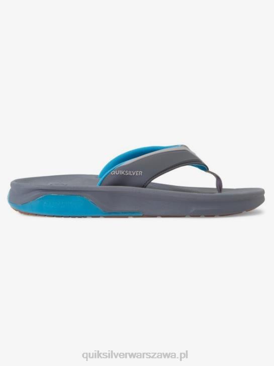 mężczyźni Quiksilver matowe sandały regeneracyjne 4DBV1084 szaro-niebieski
