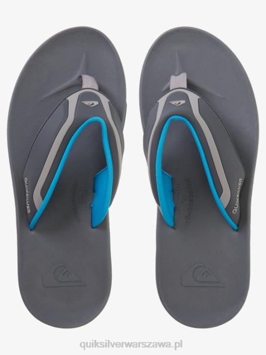 mężczyźni Quiksilver matowe sandały regeneracyjne 4DBV1084 szaro-niebieski