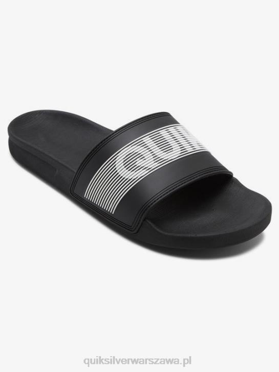 mężczyźni Quiksilver rivi słowne sandały slider slider 4DBV689 czarny biały