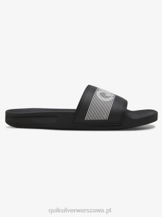 mężczyźni Quiksilver rivi słowne sandały slider slider 4DBV689 czarny biały