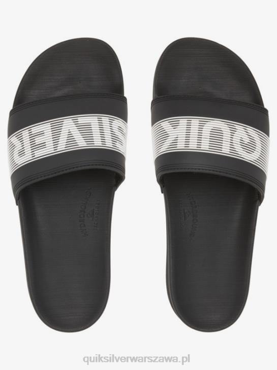 mężczyźni Quiksilver rivi słowne sandały slider slider 4DBV689 czarny biały