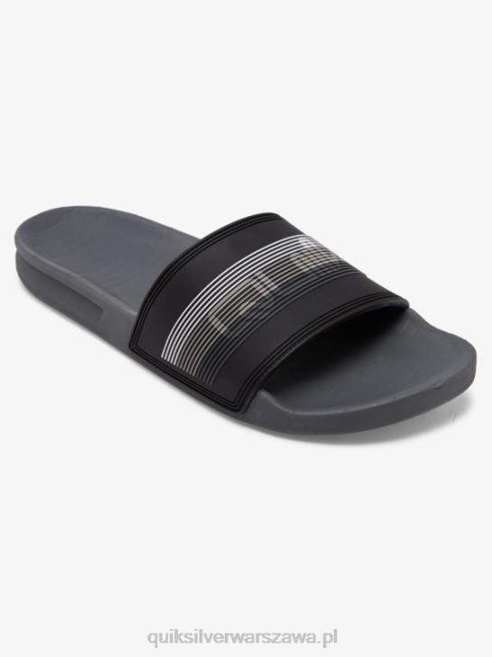 mężczyźni Quiksilver rivi słowne sandały slider slider 4DBV690 czarny szary