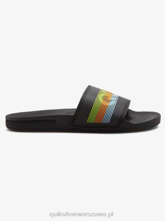 mężczyźni Quiksilver rivi słowne sandały slider slider 4DBV693 czarny/pomarańczowy/niebieski