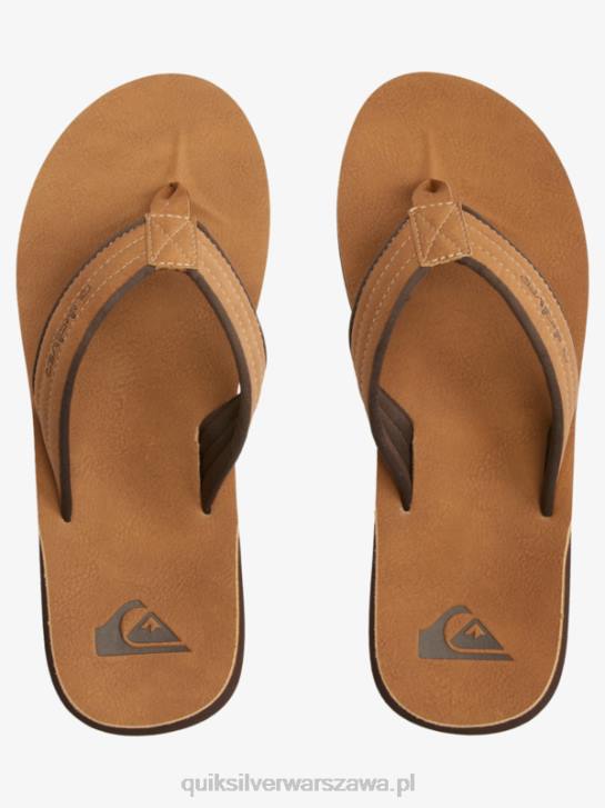 mężczyźni Quiksilver sandały Carver z nubuku 4DBV912 opalenizna - wzór_1
