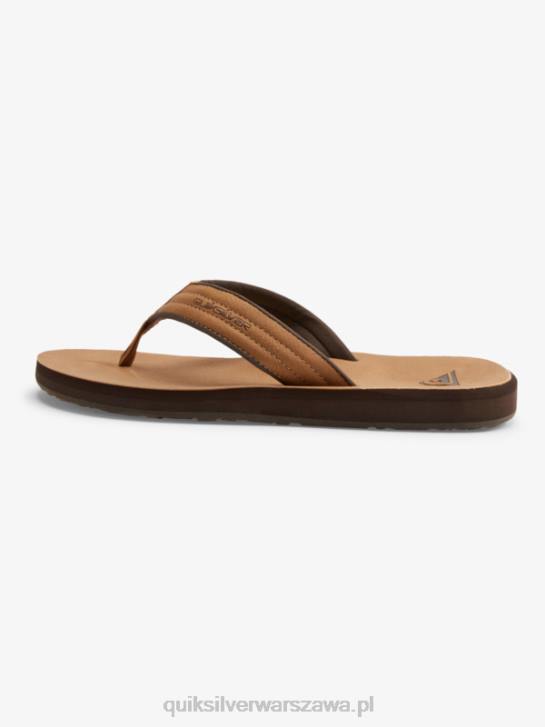 mężczyźni Quiksilver sandały Carver z nubuku 4DBV912 opalenizna - wzór_1