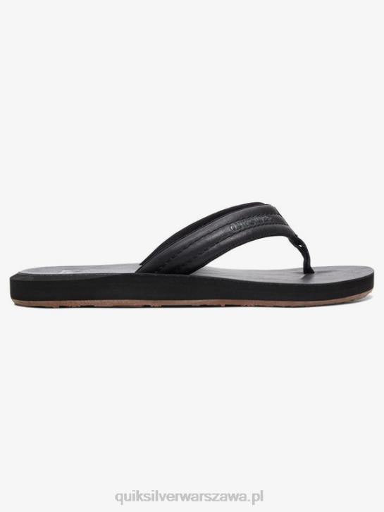 mężczyźni Quiksilver sandały Carver z nubuku 4DBV913 pełna czerń