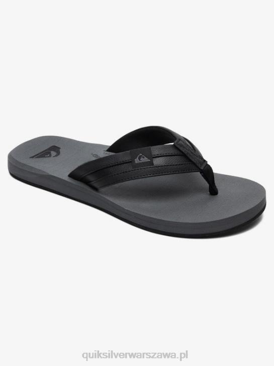 mężczyźni Quiksilver sandały carver squish 4DBV936 czarny szary