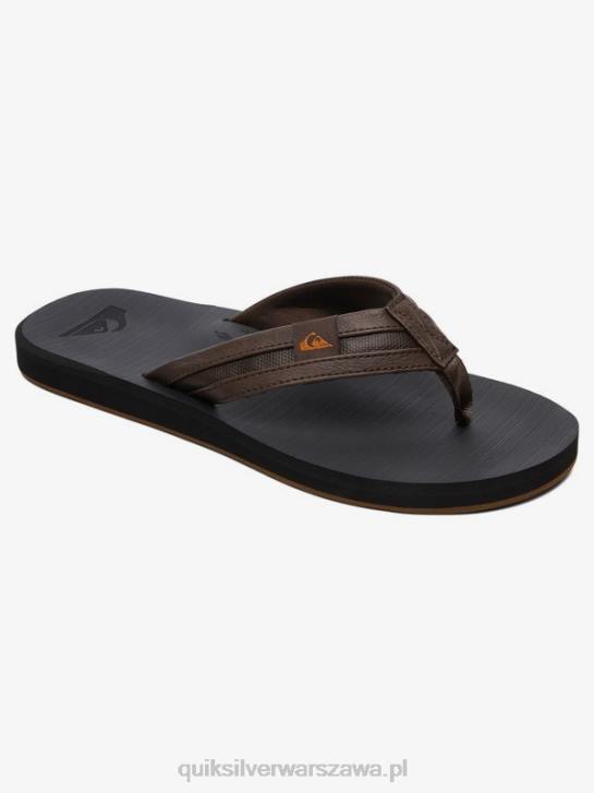 mężczyźni Quiksilver sandały carver squish 4DBV937 brązowo-czarny