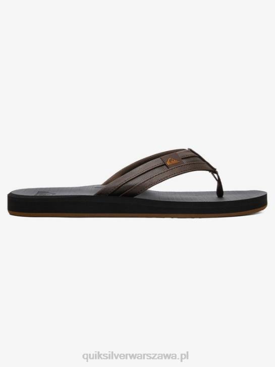 mężczyźni Quiksilver sandały carver squish 4DBV937 brązowo-czarny