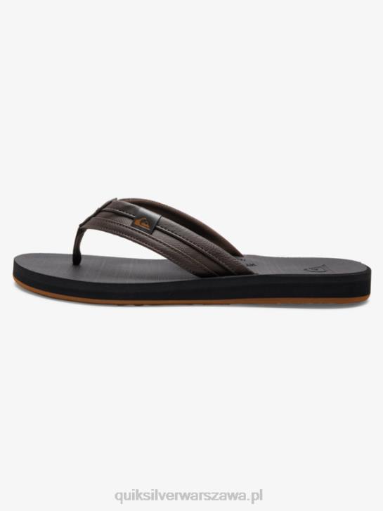 mężczyźni Quiksilver sandały carver squish 4DBV937 brązowo-czarny