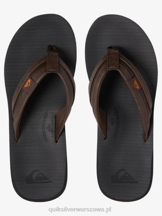 mężczyźni Quiksilver sandały carver squish 4DBV937 brązowo-czarny