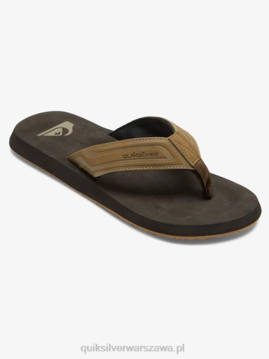 mężczyźni Quiksilver sandały wsuwane z rdzeniem małpy 4DBV973 opalenizna 1