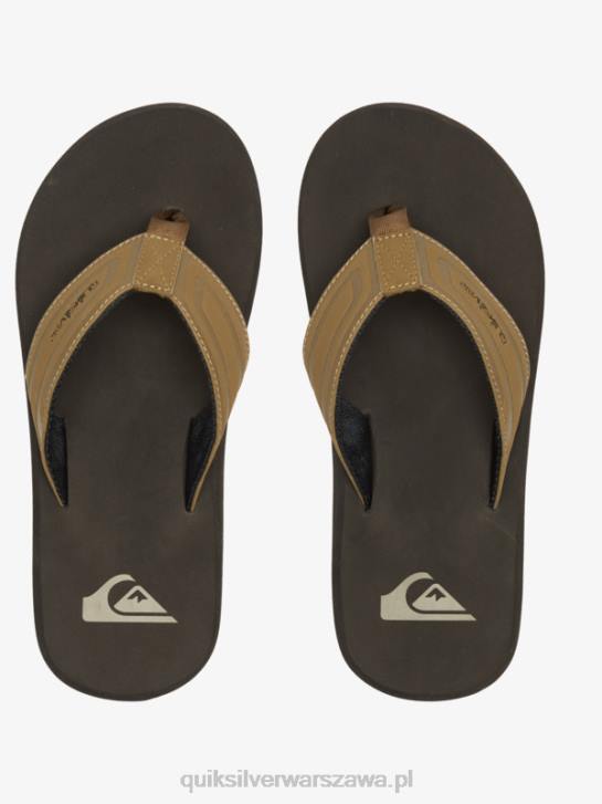 mężczyźni Quiksilver sandały wsuwane z rdzeniem małpy 4DBV973 opalenizna 1