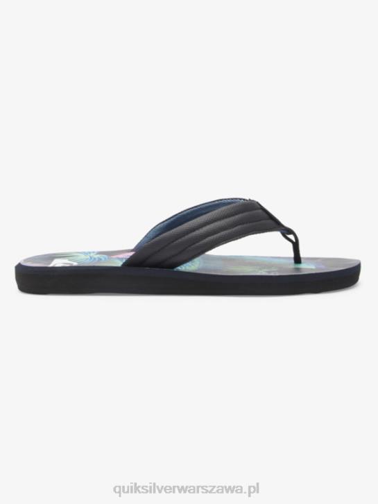 mężczyźni Quiksilver sandały z rzeźbionym wzorem 4DBV611 czarno-niebieski