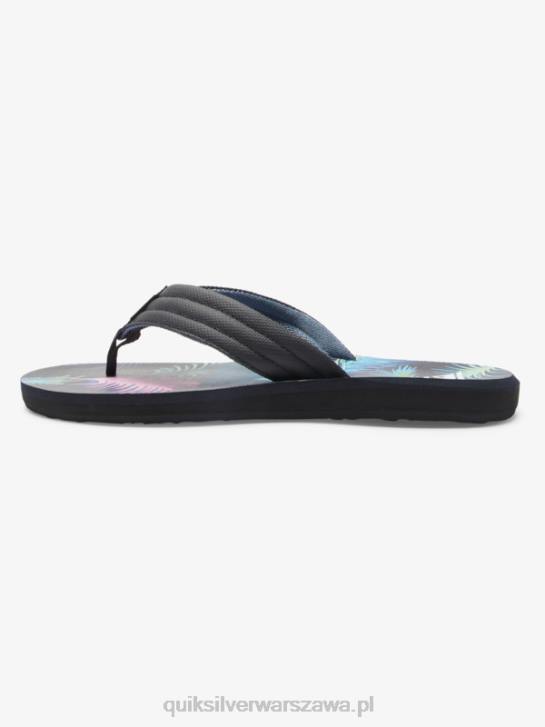 mężczyźni Quiksilver sandały z rzeźbionym wzorem 4DBV611 czarno-niebieski