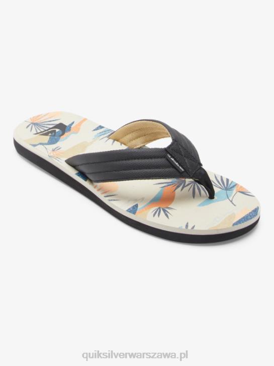 mężczyźni Quiksilver sandały z rzeźbionym wzorem 4DBV612 czarny/biały/niebieski