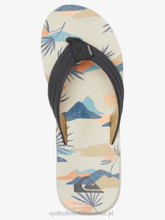 mężczyźni Quiksilver sandały z rzeźbionym wzorem 4DBV612 czarny/biały/niebieski