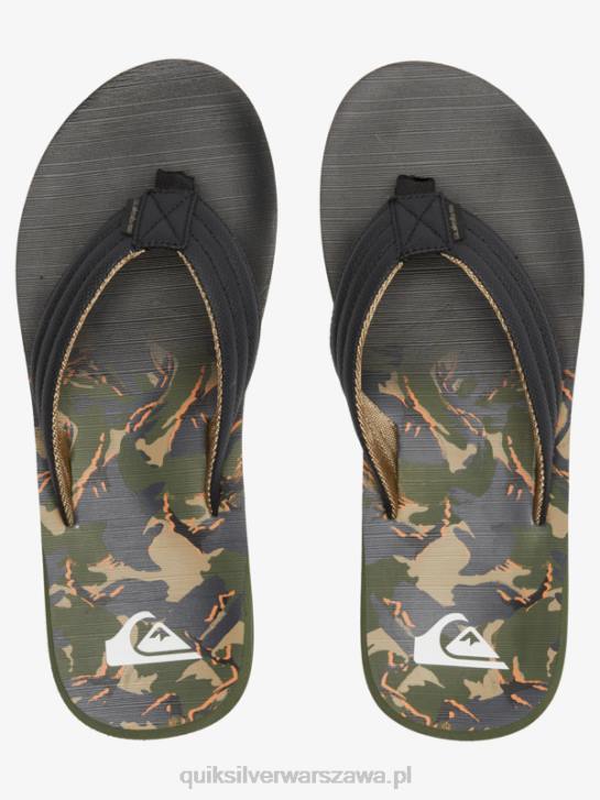 mężczyźni Quiksilver sandały z rzeźbionym wzorem 4DBV613 zielony 1