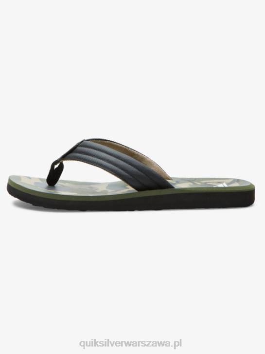 mężczyźni Quiksilver sandały z rzeźbionym wzorem 4DBV614 czarny/zielony/szary