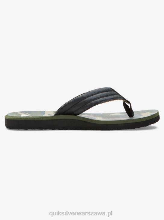 mężczyźni Quiksilver sandały z rzeźbionym wzorem 4DBV614 czarny/zielony/szary