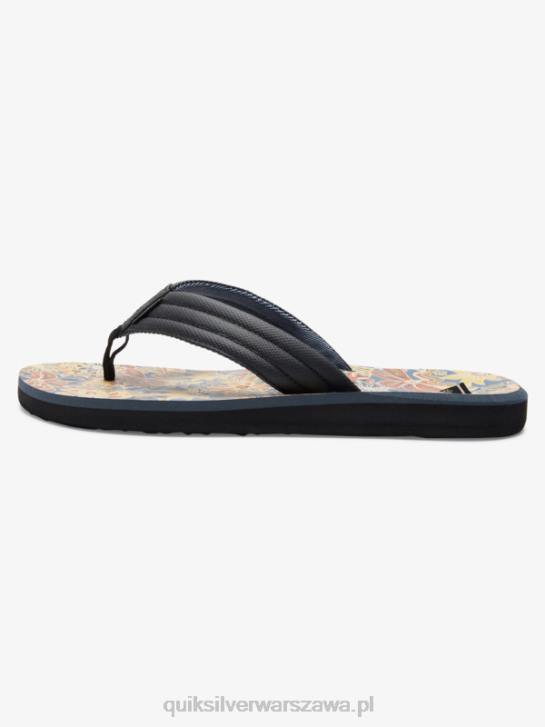 mężczyźni Quiksilver sandały z rzeźbionym wzorem 4DBV615 czarny/niebieski/szary