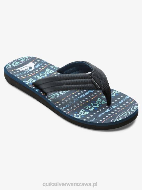 mężczyźni Quiksilver sandały z rzeźbionym wzorem 4DBV616 niebiesko-czarny