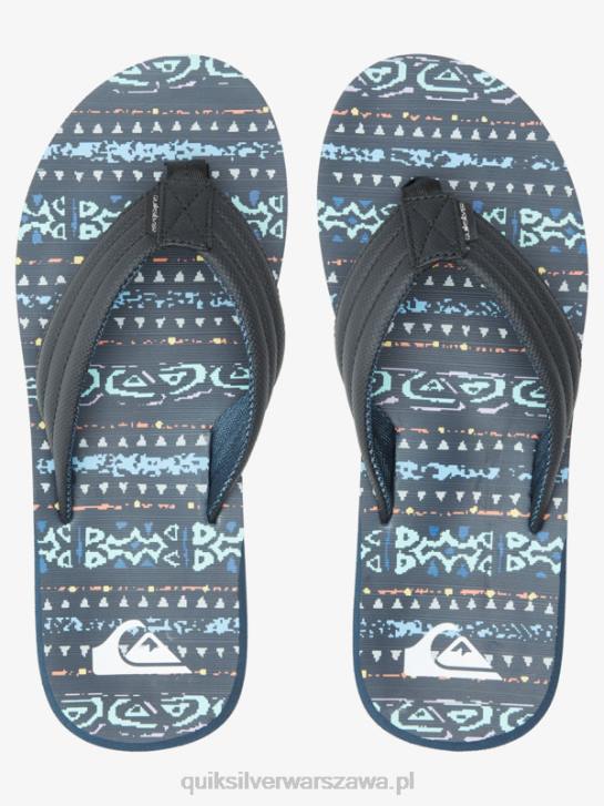 mężczyźni Quiksilver sandały z rzeźbionym wzorem 4DBV616 niebiesko-czarny