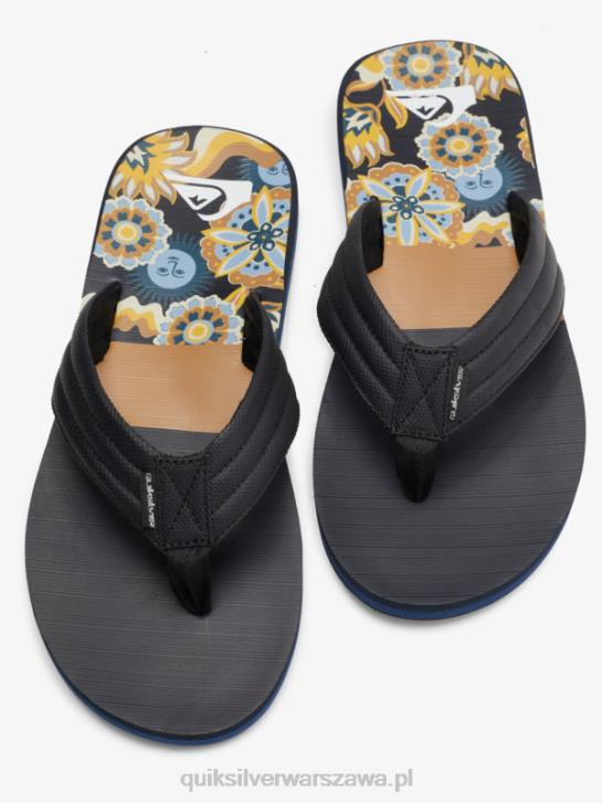 mężczyźni Quiksilver sandały z rzeźbionym wzorem 4DBV617 brązowy 1