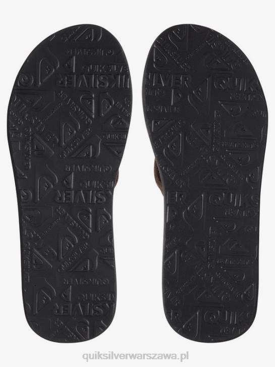 mężczyźni Quiksilver sandały z zamszowej skóry Carver 4DBV1632 pełna czerń