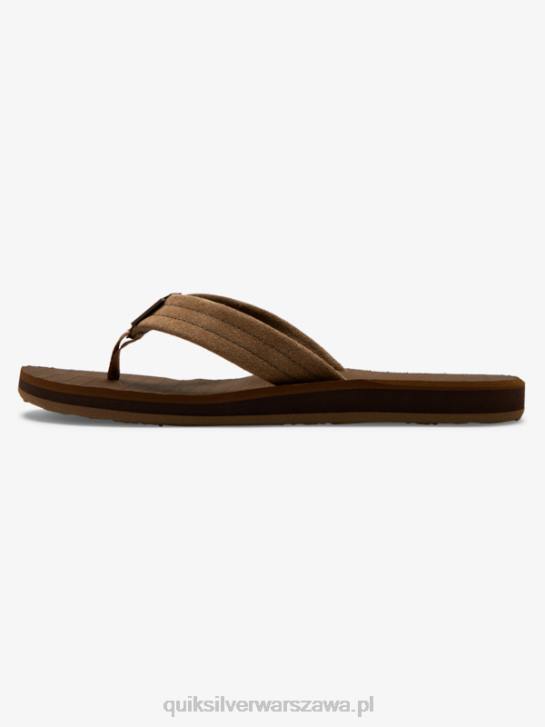 mężczyźni Quiksilver sandały z zamszowej skóry Carver 4DBV1633 jasnobrązowy - stały