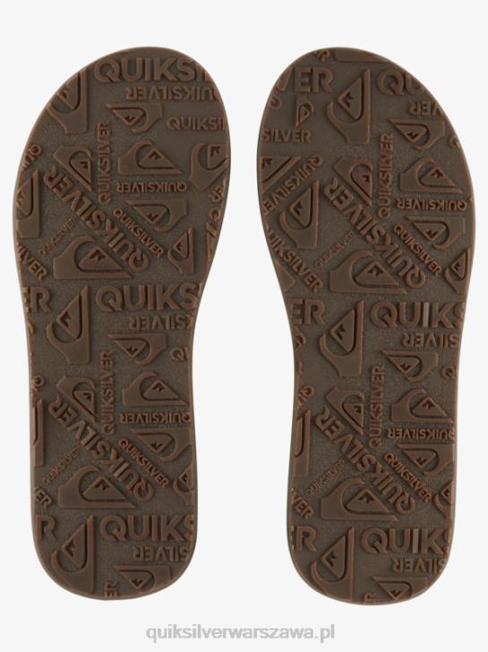 mężczyźni Quiksilver sandały ze skóry Carvera 4DBV1773 brązowy